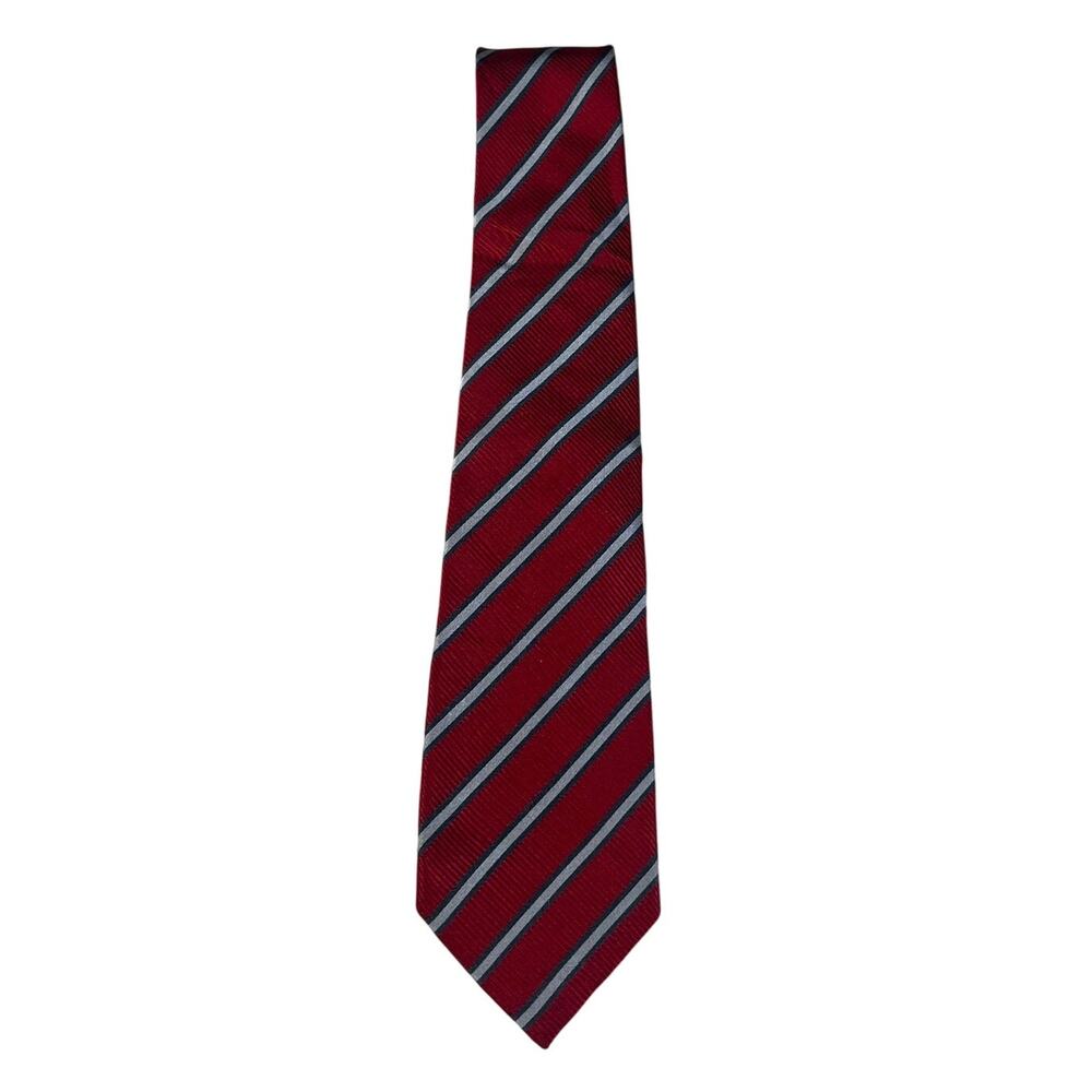 Donald Trump Signature Collection Silk Tie Necktie Striped Red Gray Black